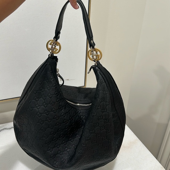 GUCCI Gussimo Large Hobo Leather Bag and Belt, Size 36 - Picture 12 of 16